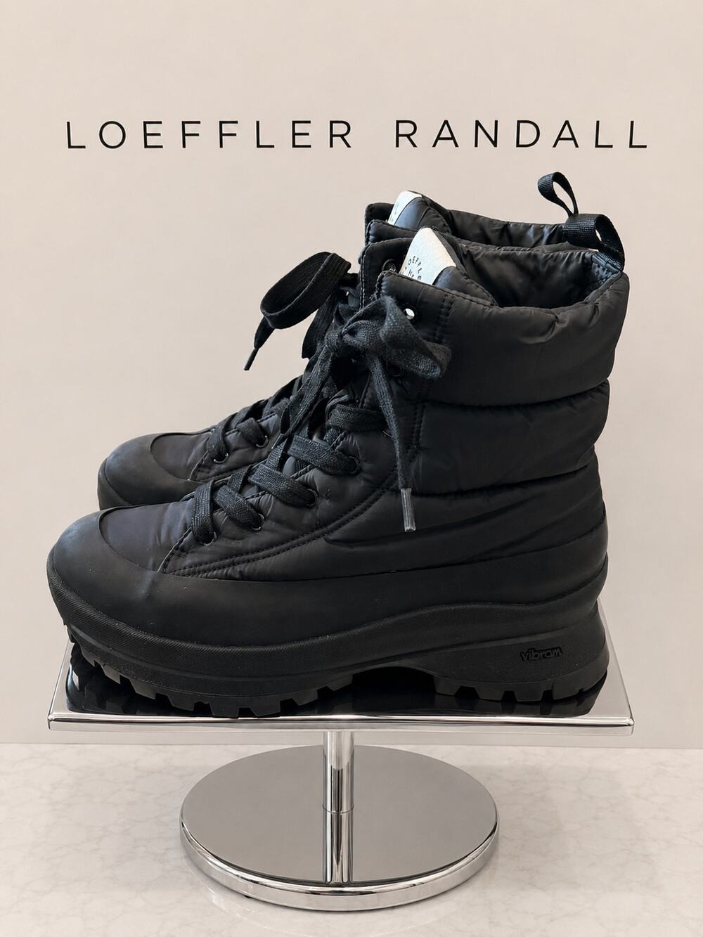 Loeffler Randall Owen Hiker Boots Black Chunky Lug Women’s 9.5M